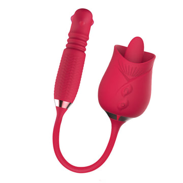 Rose Double -  Headed Ball Sucking  Vibrator